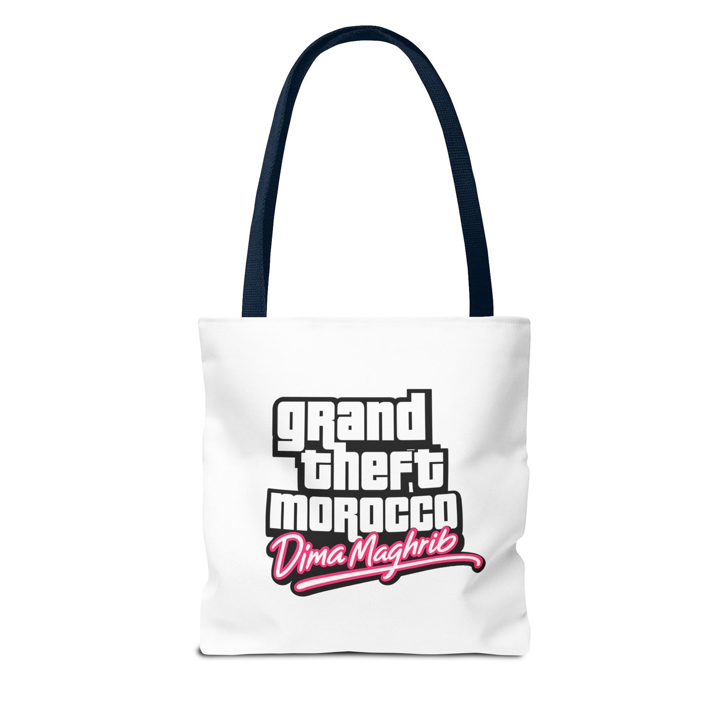 Tote Bag — Grand Theft Morocco "Dima Maghrib" Retro Vice City Design