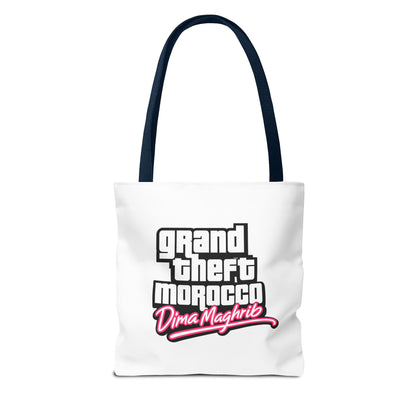 Tote Bag — Grand Theft Morocco "Dima Maghrib" Retro Vice City Design