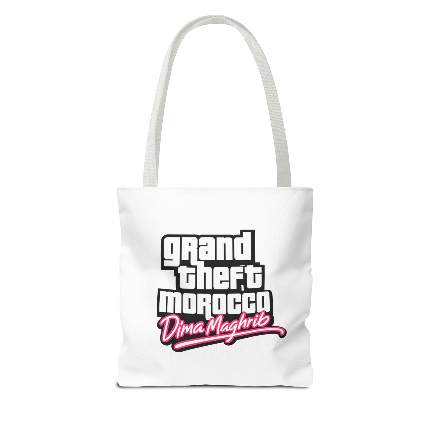 Tote Bag — Grand Theft Morocco "Dima Maghrib" Retro Vice City Design