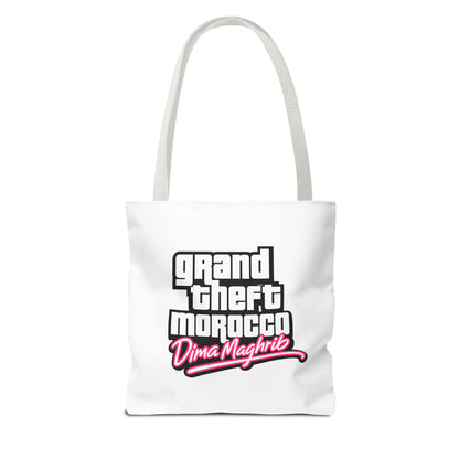 Tote Bag — Grand Theft Morocco "Dima Maghrib" Retro Vice City Design
