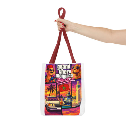 Tote Bag — Grand Theft Morocco "Dima Maghrib" Retro Vice City Design