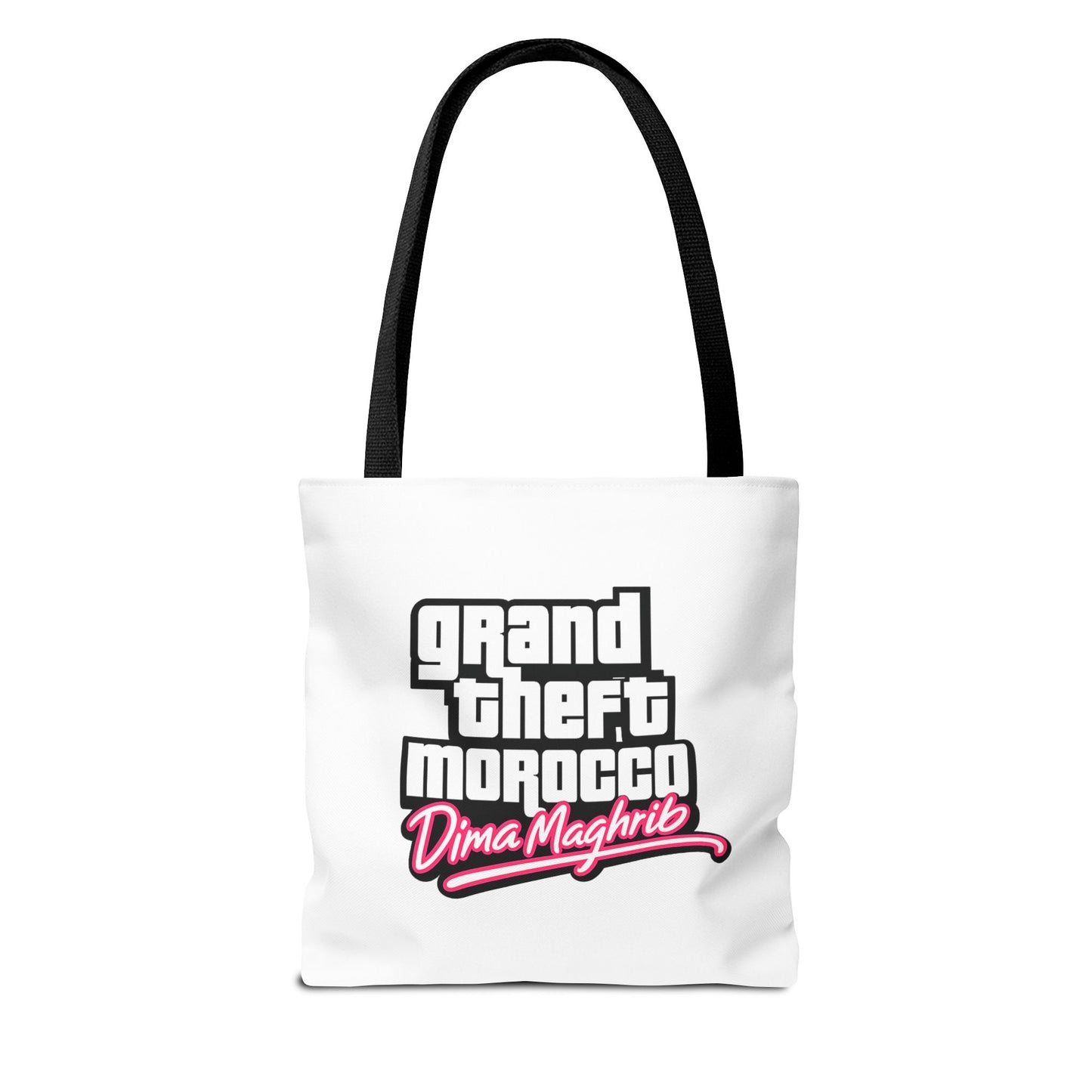 Tote Bag — Grand Theft Morocco "Dima Maghrib" Retro Vice City Design
