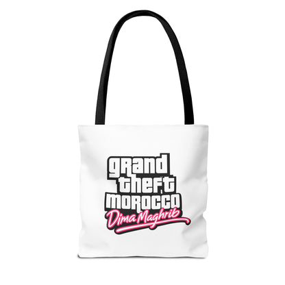 Tote Bag — Grand Theft Morocco "Dima Maghrib" Retro Vice City Design