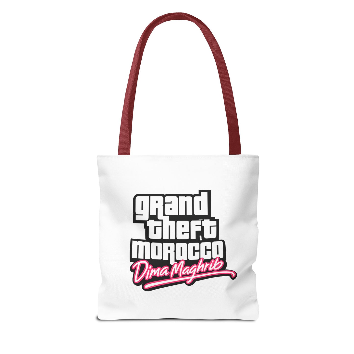 Tote Bag — Grand Theft Morocco "Dima Maghrib" Retro Vice City Design