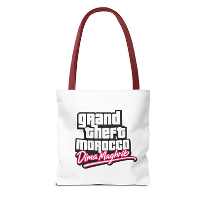 Tote Bag — Grand Theft Morocco "Dima Maghrib" Retro Vice City Design