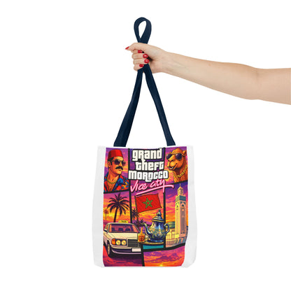 Tote Bag — Grand Theft Morocco "Dima Maghrib" Retro Vice City Design